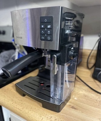 Jassy JS-101A High Pressure Double Cup Espresso Machine with Milk Frother