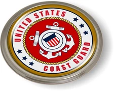 BestLicensePlateFrames United States Coast Guard 3D Domed CAR Emblem Badge Stic