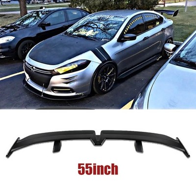 55'' Rear Trunk Spoiler PRO Racing Rear Wing Gloss Black For Dodge Dart 2013-2016