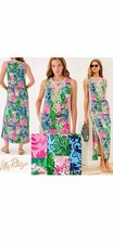 NWT $348 Lilly Pulitzer Edita Maxi Shift Dress 4 Multi Party Punch Patch