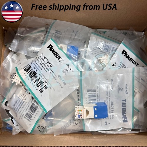 Panduit Giga TX Cat6 Network jack CJ688TGIW CJ688TGBU CJ688TGGR CJ688TGBL Qty 50 - Afbeelding 14 van 42