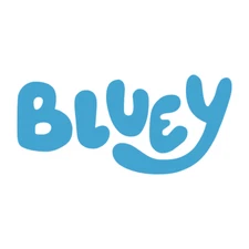 Bluey Logo 4.3" x 2" Die-Cut Permanent Vinyl Sticker Decal Oracal 651 Ice Blue