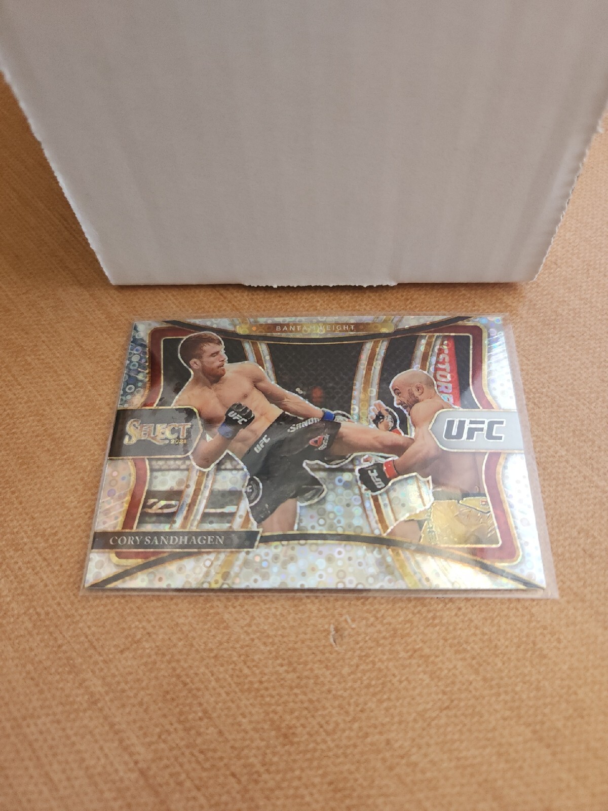 2021 Select UFC #191-CORY SANDHAGEN Bantamwt Premier Level Silver Disco Prizm