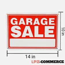 14 in. x 10 in. Garage Sale Sign 59504 NEW / US SELLER        .