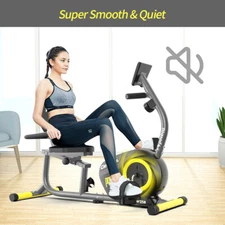 Indoor Magnetic Recumbent Exercise Bike Support Elliptical Exercise Machine New