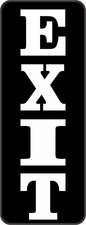 1.5in x 4in Exit Door Sticker Business Sign Vinyl Decal Stickers Signs Decals