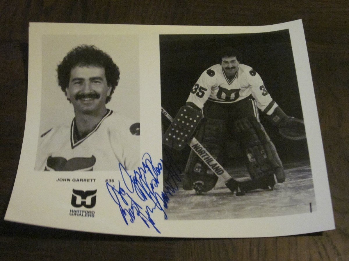 JOHN GARRETT SIGNED AUTOGRAPHED VINTAGE TEAM ISSUED HARTFORD
