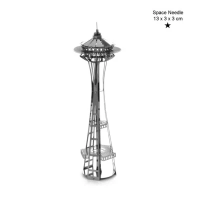 ZOYKI Space Needle Center, 3D Laser Metall Puzzle Bausatz Konstruktion Laser Cut Model