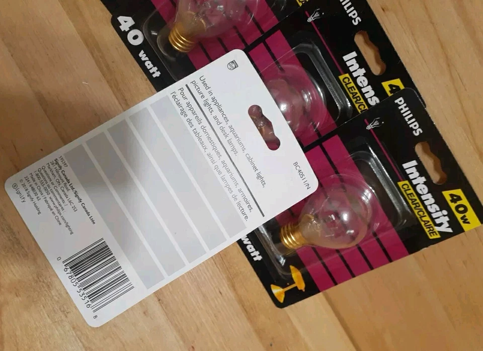 6 CT: PHILIPS 40 Watt HI-INTENSITY CLEAR LIGHT BULB INTERMEDIATE BASE many uses - Image 2 of 2