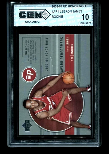 Lebron James Rookie Gem Mint 10 2003 Upper Deck Honor Roll Basketball Lakers RC