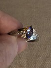 Tanzanite Bypass Ring, Triple A,with zircons — photo 2