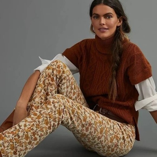 NWT Anthropologie Retro Printed Flared 