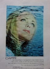 publicite   BEAUTE maquillage GUERLAIN CAPRI  en 1970  A 4197