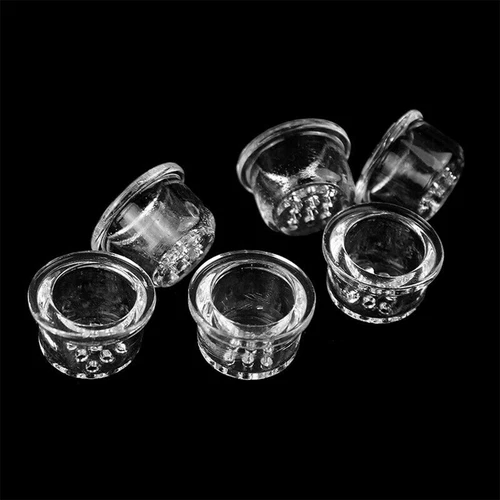 18 STCK. 9-Loch Glasschüssel für Silikon Rauchrohr Glas Ersatzschüssel HEISS - Bild 13 von 16