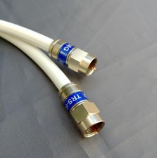 PCT-TRS-6LMG RG6 WHITE Cable 0.5 FT- 100 FT for Satellite HD Antenna TV