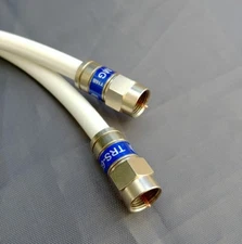 PCT-TRS-6LMG RG6 WHITE Cable  0.5 FT- 100 FT for Satellite HD Antenna TV