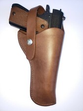 Gun Holster 61- 4 to 5" Barrel - Right Hand - Brown - Smooth Leather