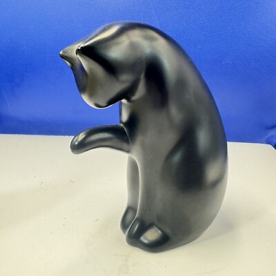 Modernist Style Katze sitzend Pflege Kätzchen Porzellan Figur Made in England