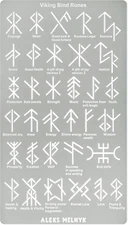 No.412 Metal Stencil, Viking Bind Runes Generator, Bindrune, Ancient Alphabet, S