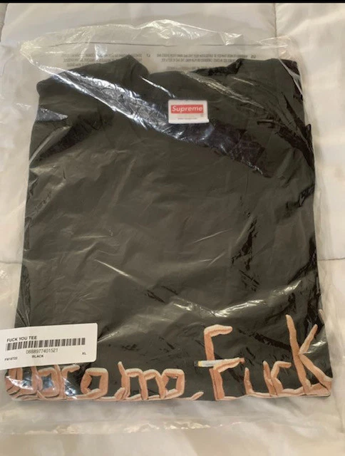 Tee shirt SUPREME F**K YOU TEE   NOIR (NEUF DANS SA BOÎTE) XL