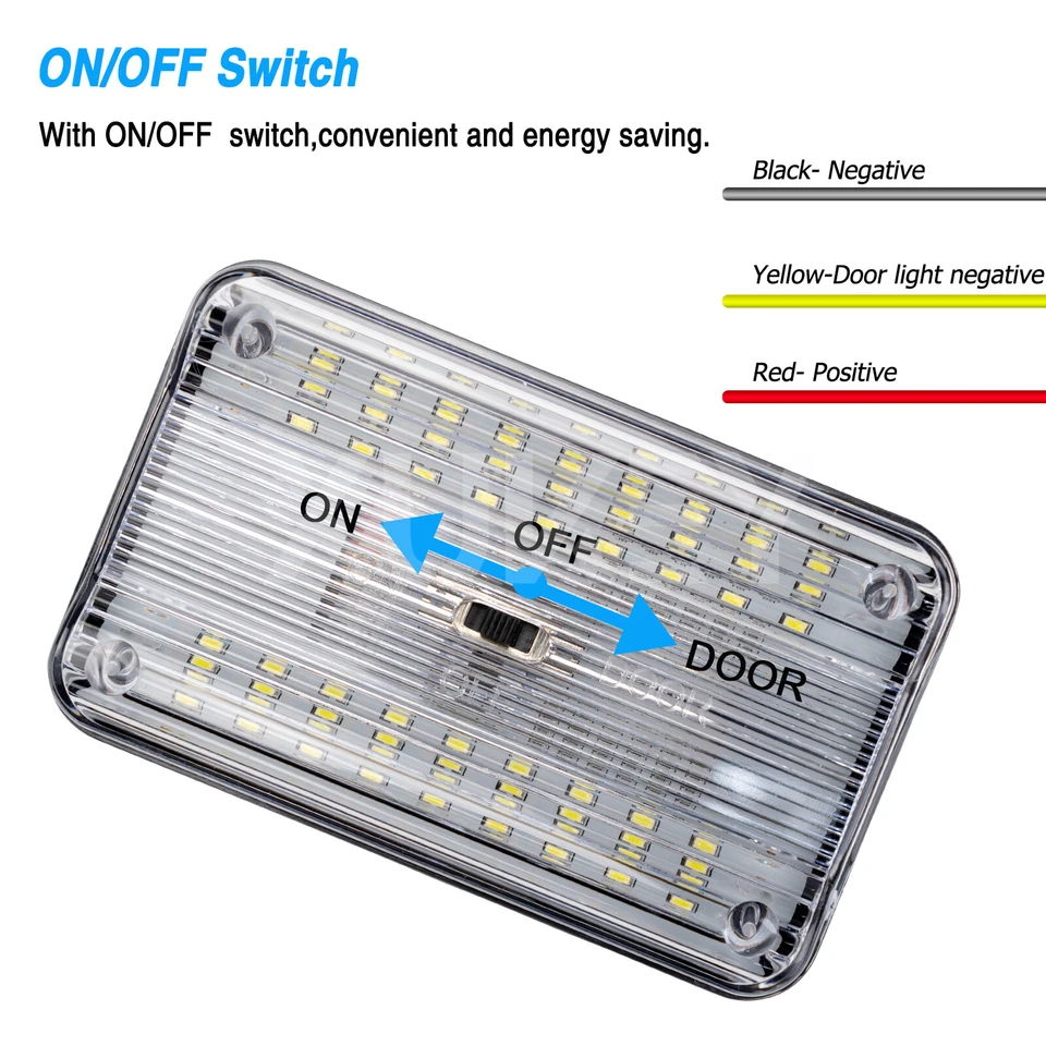 Luz interior techo remolque 12V 36LED cabina cúpula caravana autobús camión barco Foto 3 de 4