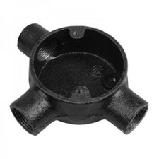 20mm Black Enamel Tee Conduit Box