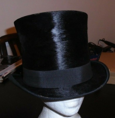 Vintage Silk Top Hat Black by WSB 