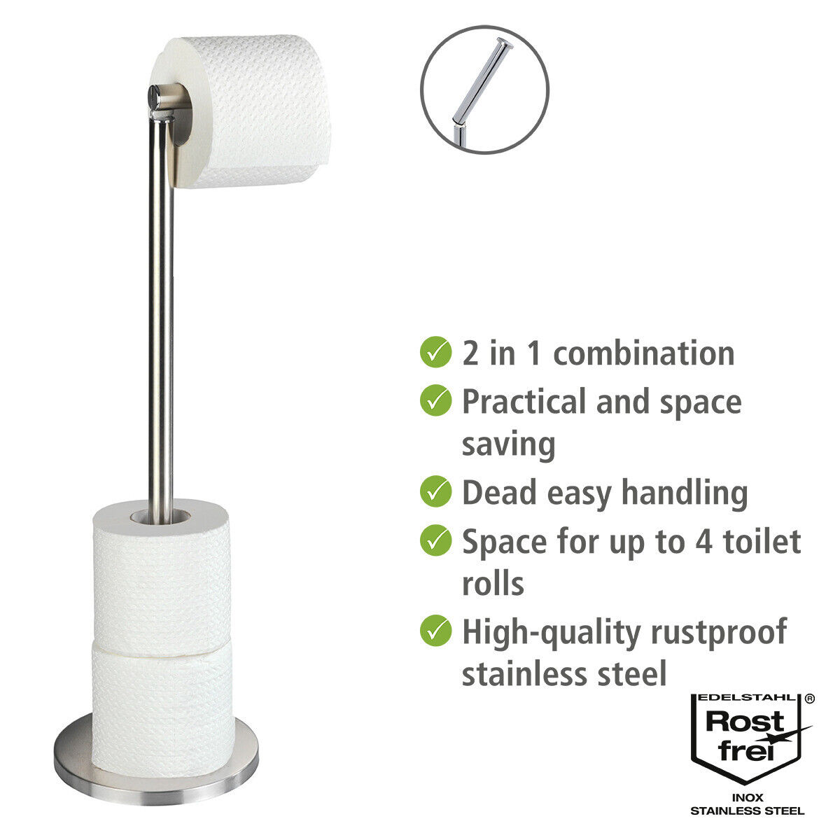 WENKO Stand Toilettenpapierhalter 2 In 1 matt online kaufen | eBay