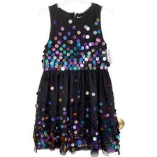 Cat  Jack Black Confetti Tulle Skirt Dress NWT