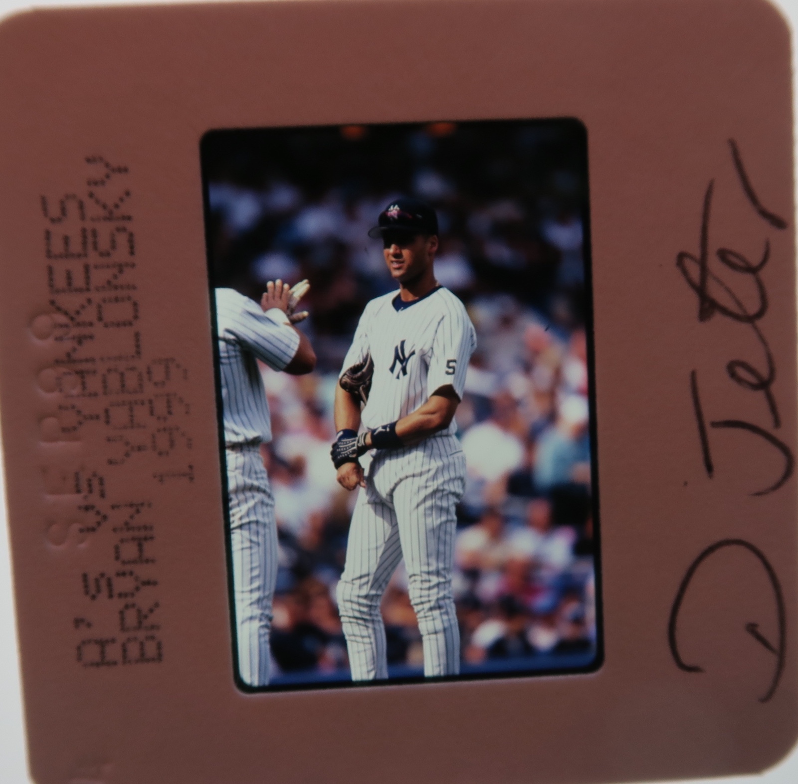 DEREK JETER NEW YORK YANKEES 3465 HITS 14 X ALL STAR ROY 1996 ORIGINAL SLIDE 718