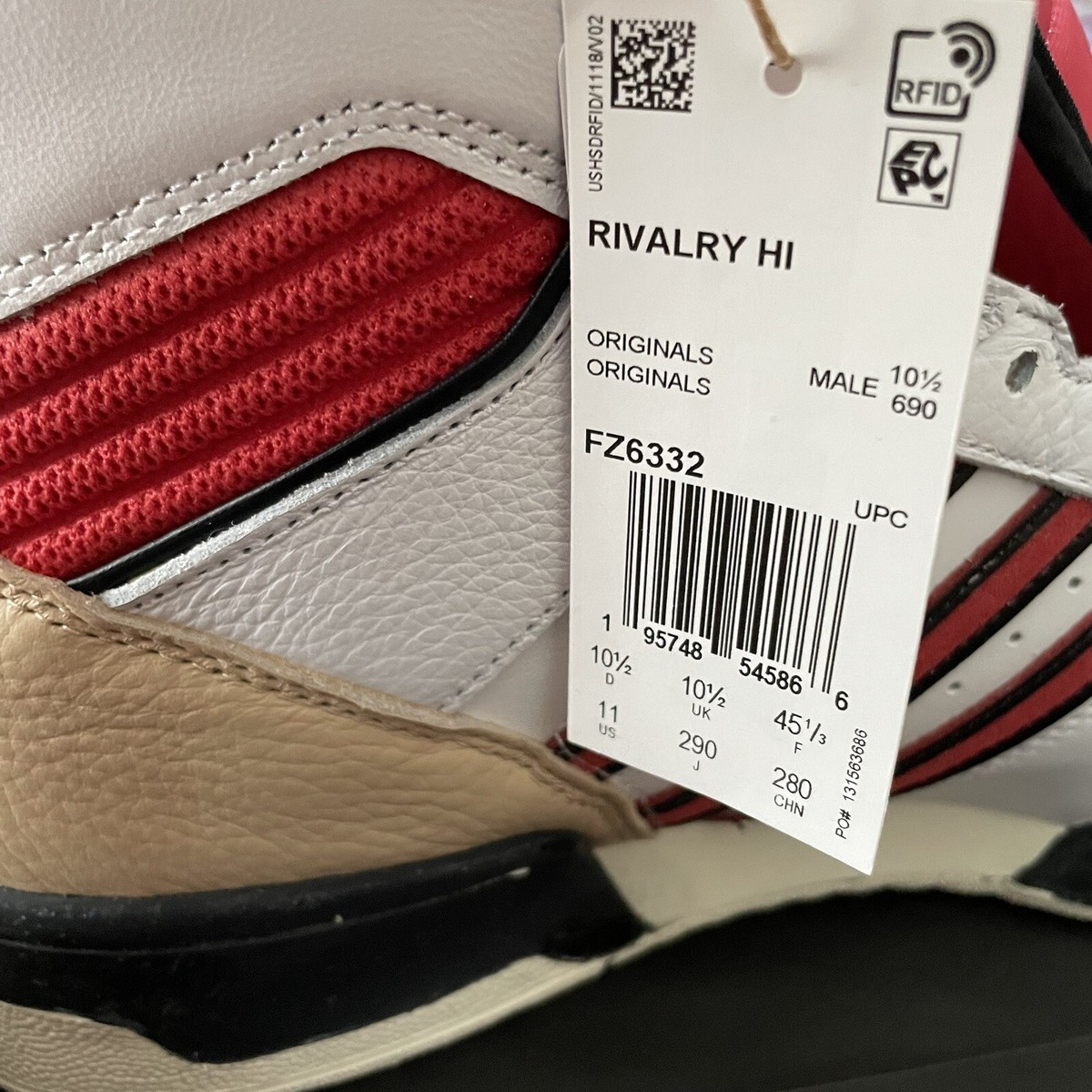 adidas RIVALRY HI 265mm ホワイト/レッド Amazon.com | adidas Rivalry Hi Mens Shoes Size 6, Color