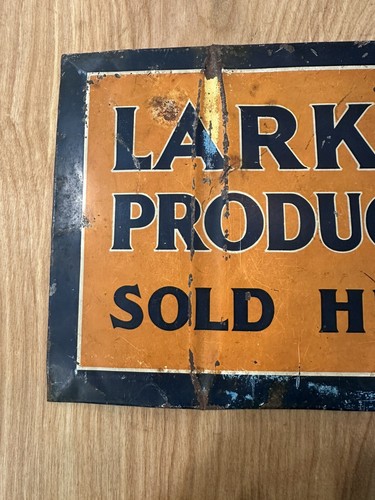 Antique Metal Advertising Sign Larkin Products Sold Here - Buffalo, NY Company - Picture 2 of 9