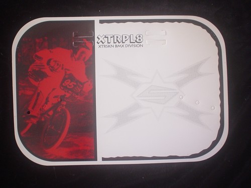 Matrícula vintage de la vieja escuela BMX XTRPL8 XTRSKN DIVISIÓN BMX DE LOTE ANTIGUO ¡Hallazgo raro! - Imagen 2 de 2