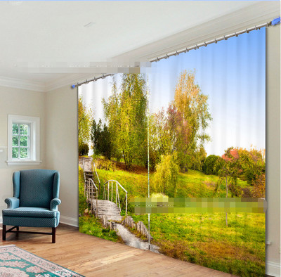 3D Wald Spur 872 Blockade Foto Vorhang Druckvorhang Vorhänge Stoff Fenster DE