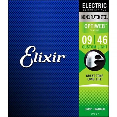 Elixir 19027 OPTIWEB beschichtete Saiten für E-Gitarre - Custom Light - 9-46
