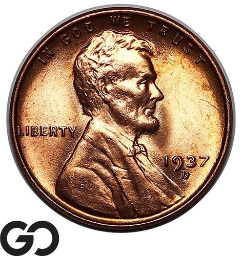 1937-D Lincoln Cent Wheat Red Penny