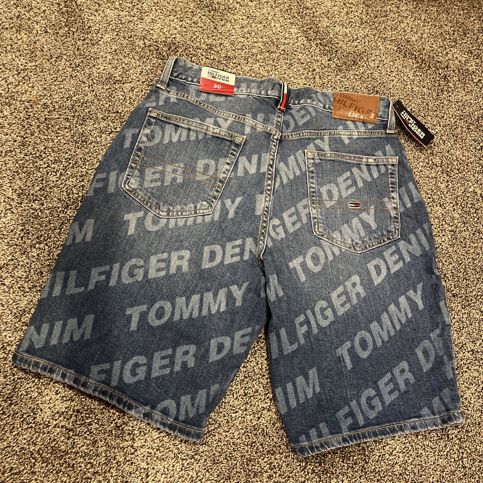 NWT Tommy Hilfiger Denim Men's Logo Letter Print Sustainable Jean Shorts 30 - View 12
