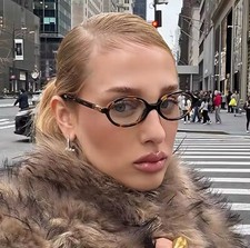 Vintage Oval Sunglasses NEW Women Luxury Brand Designer Small Oval Anti Blue