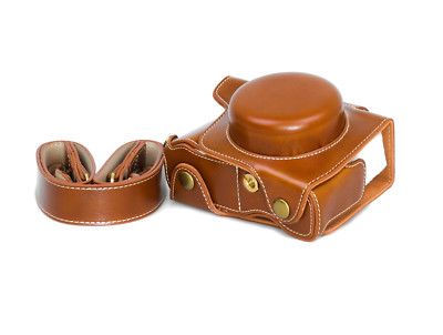 Battery Compartment Camera Case for Olympus E-M10 Mark II Brown Bag CC1713b