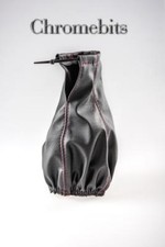 Schaltknauf Abdeckung Für Seat Ibiza Leon Cordoba B2 Pu-Leder Schwarz Rot Naht