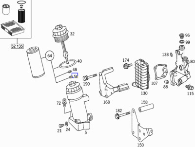 MERCEDES Ölfilter Deckel Bolzen Dichtung A0159979448 online kaufen  