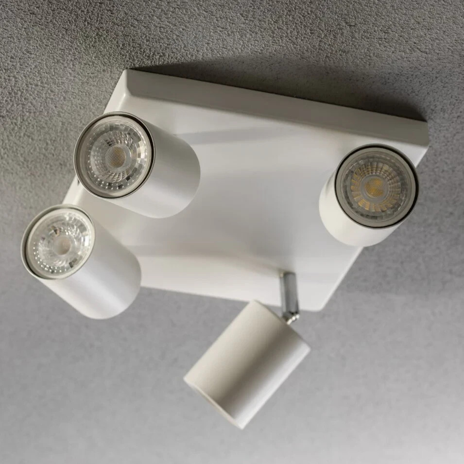 CGC JACK Square White Four Head GU10 Ceiling Spot Light