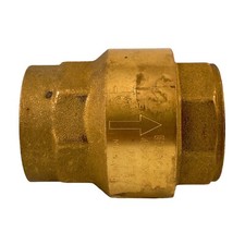 🌟Euroblock  1-1/4" NPT Brass Check Valve, Inline Poppet, 400 WOG, Viton Seal
