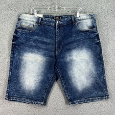 Southpole Denim Blue Baggy Jean Shorts Men's 42 Y2K Distressed Skater Hip Hop