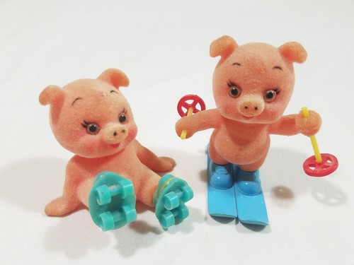 Vtg Russ c 1980s Set of Piggy Wiggies Figures | eBay
