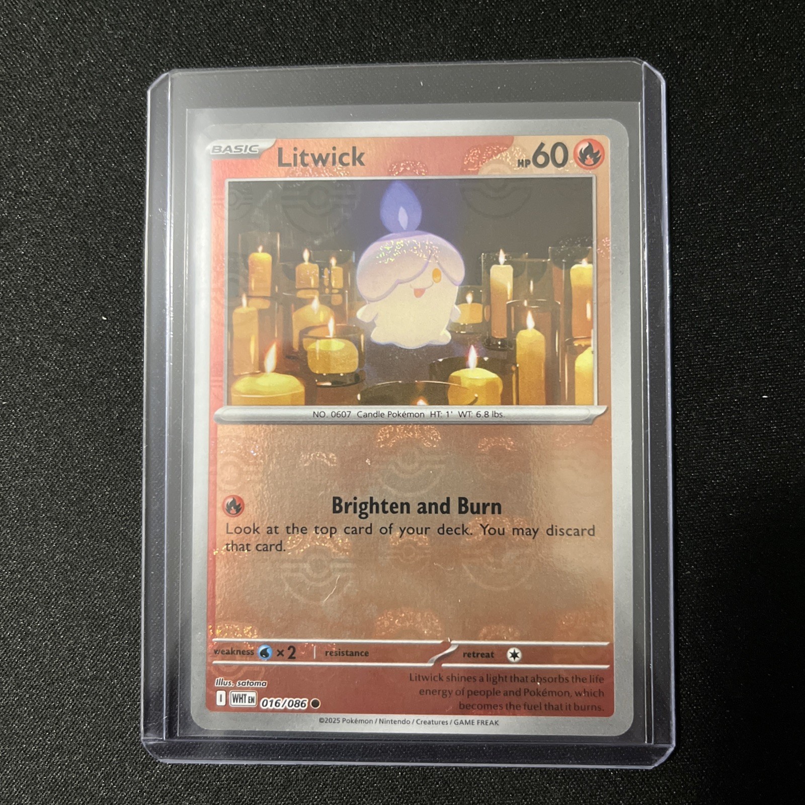 Litwick (Master Ball Pattern) 016/086 Sv: White Flare Holo