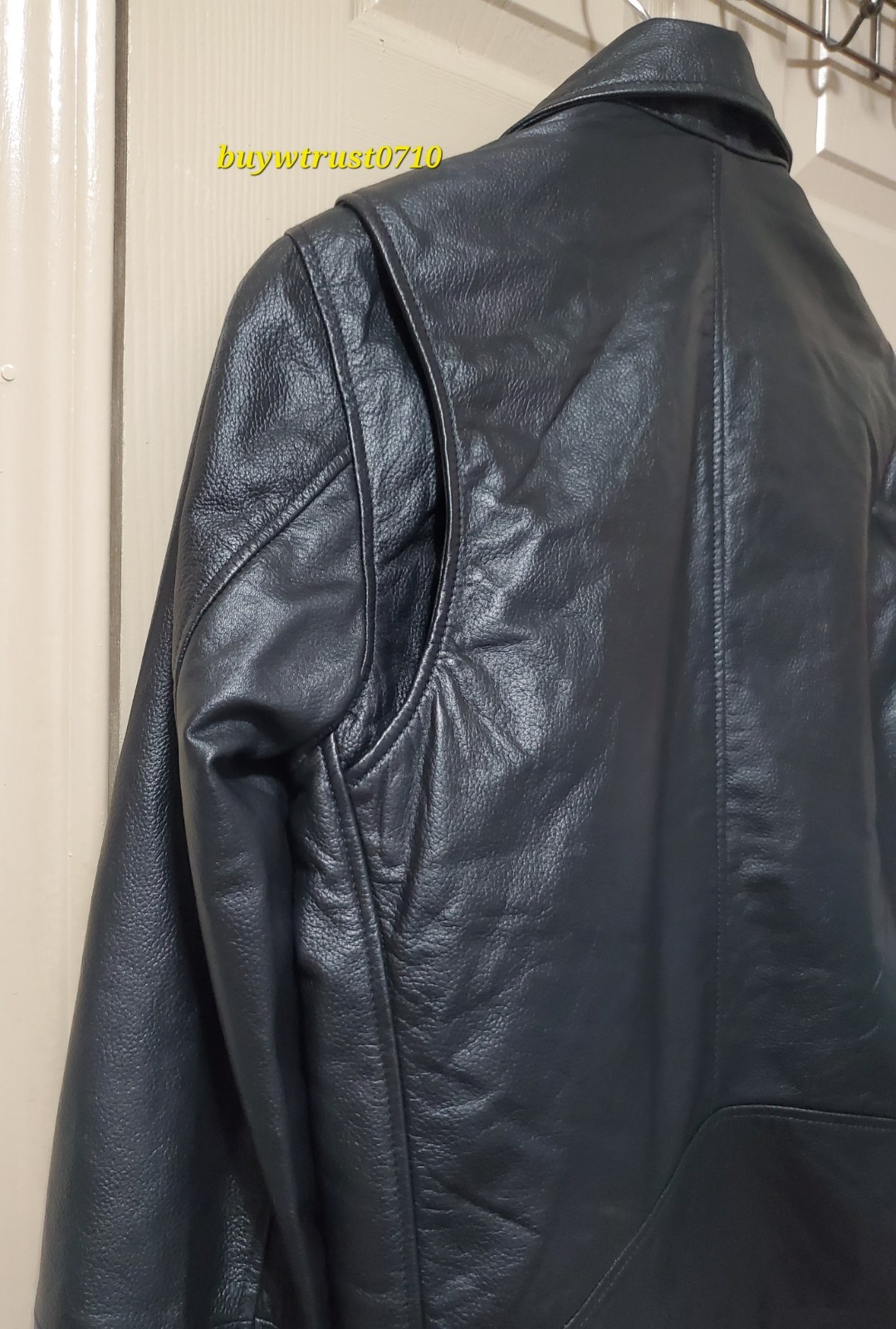 New Reclaimed Vintage Men's  Genuine Black Leather Motocycle Jacket Size L