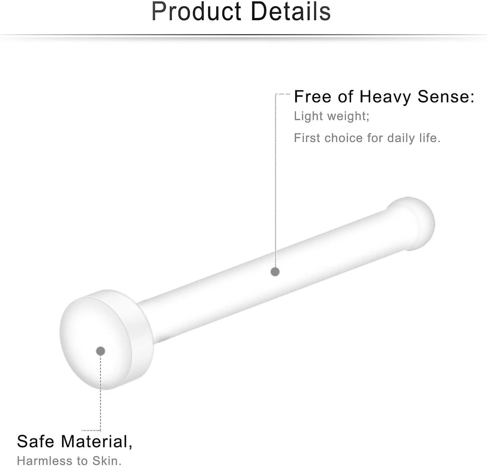 20G 18G 16G plástico transparente anillo nariz perno piercing retenedor para cirugía flexible Foto 2 de 4