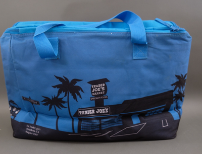 1st Trader Joe's Store Insulated Cooler Tote Bag Blue Zip Grocery