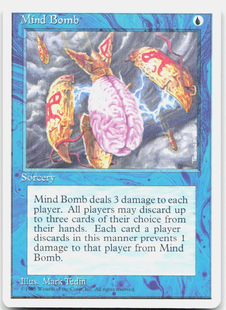 Mind Bomb Moderately Played Fourth Edition Uncommon Magic: The Gathering